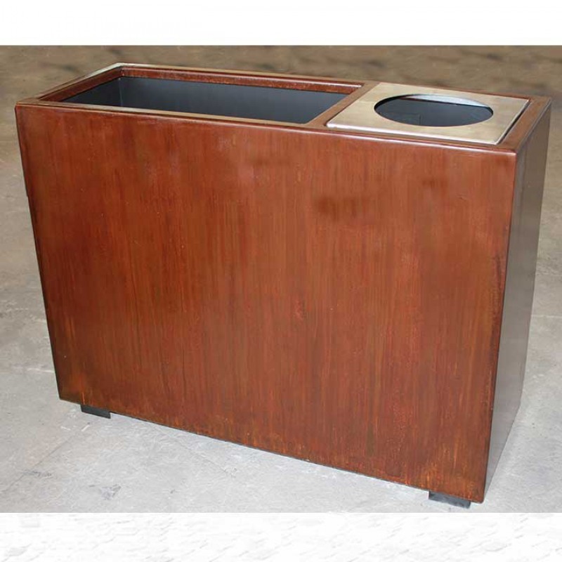 Jardinera paperera en corten